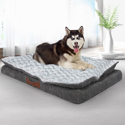 Dog Calming Bed Sleeping Kennel Soft Plush Comfy Memory Foam Mattress M