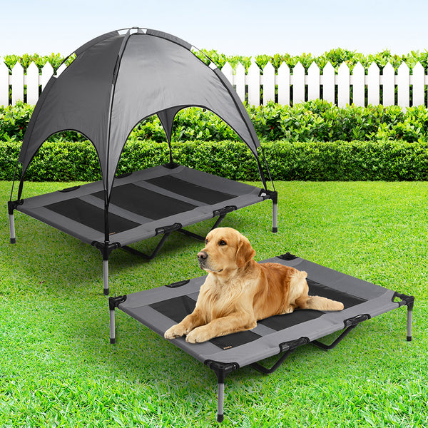 Pet Trampoline Bed Dog Cat Elevated Hammock With Canopy Raised Heavy XL