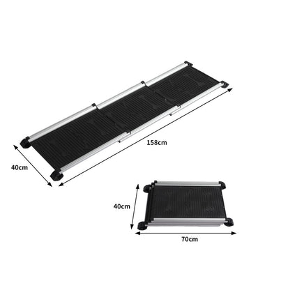 Dog Ramp Pet Stairs Steps Ramps Ladder Foldable Portable Aluminum Non-slip