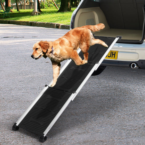  Dog Ramp Pet Stairs Steps Ramps Ladder Foldable Portable Aluminum Non-slip