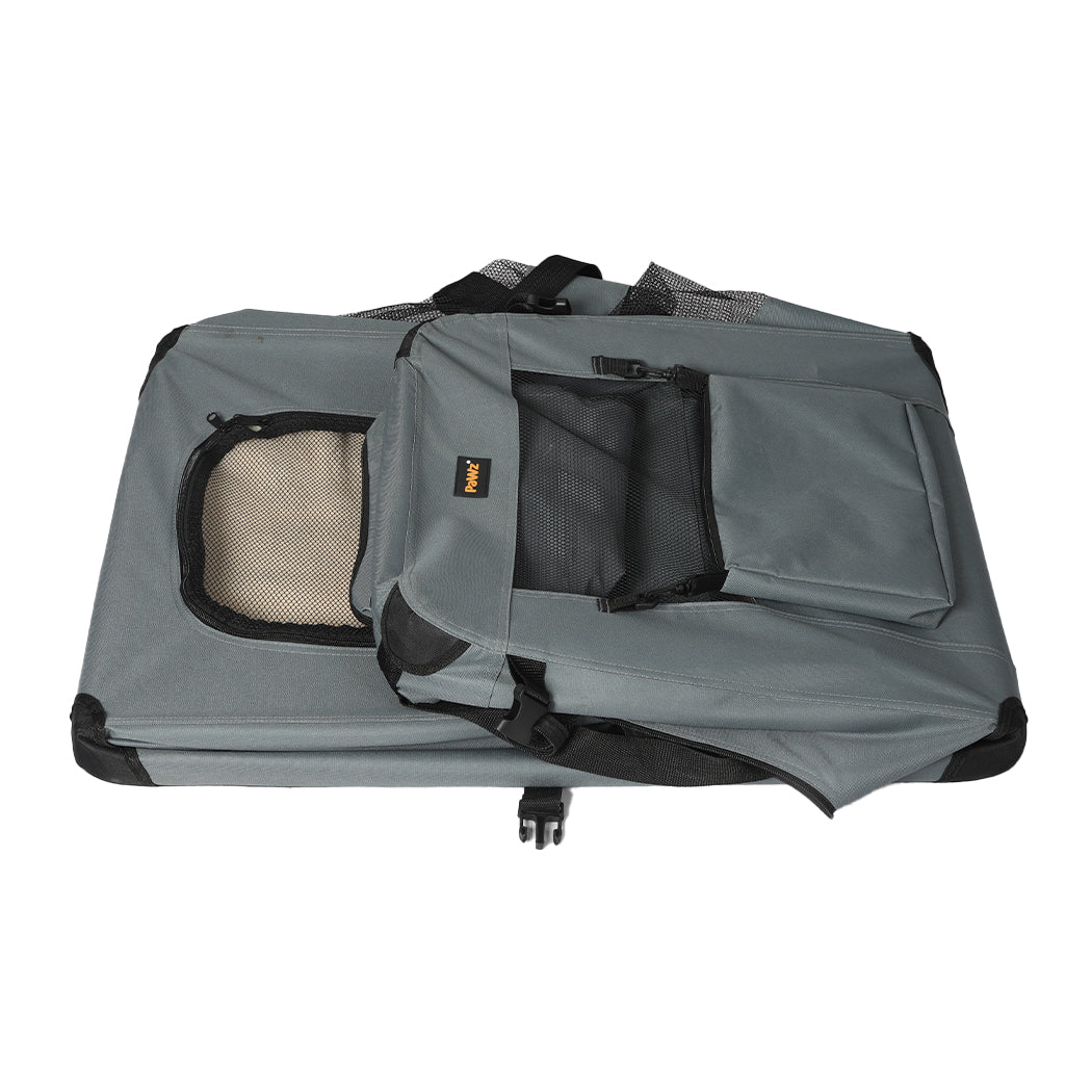 Pet Travel Carrier Kennel Folding Soft Sided Dog Crate For Car Cage Large L