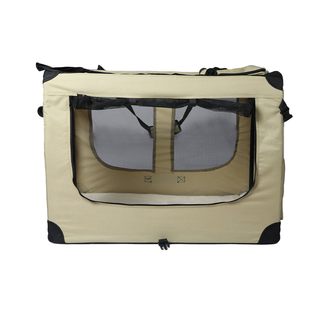 Pet Travel Carrier Kennel Folding Soft Sided Dog Crate For Car Cage Large M