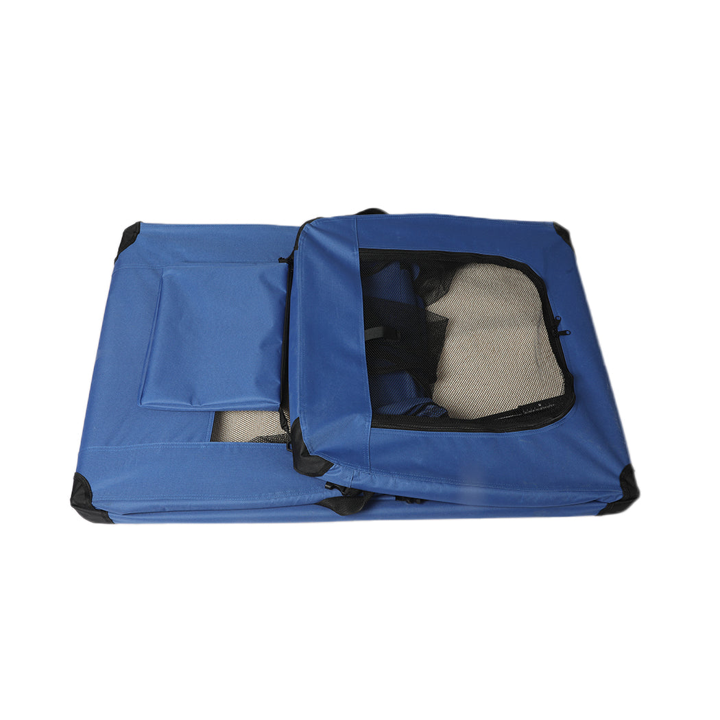 Pet Travel Carrier Kennel Folding Soft Sided Dog Crate For Car Cage Large S