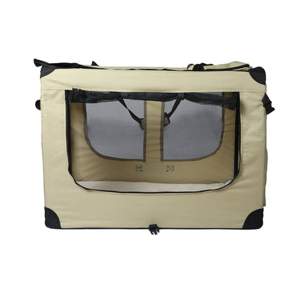 Pet Travel Carrier Kennel Folding Soft Sided Dog Crate For Car Cage Large S