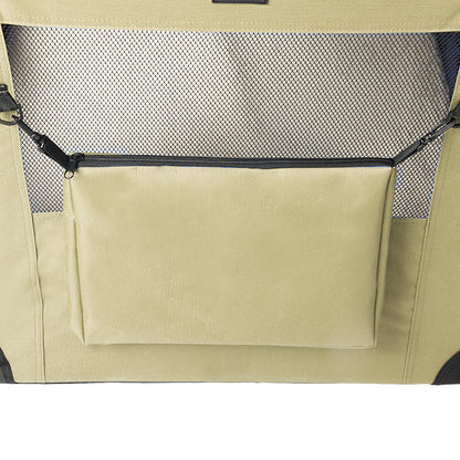 Pet Travel Carrier Kennel Folding Soft Sided Dog Crate For Car Cage Large S