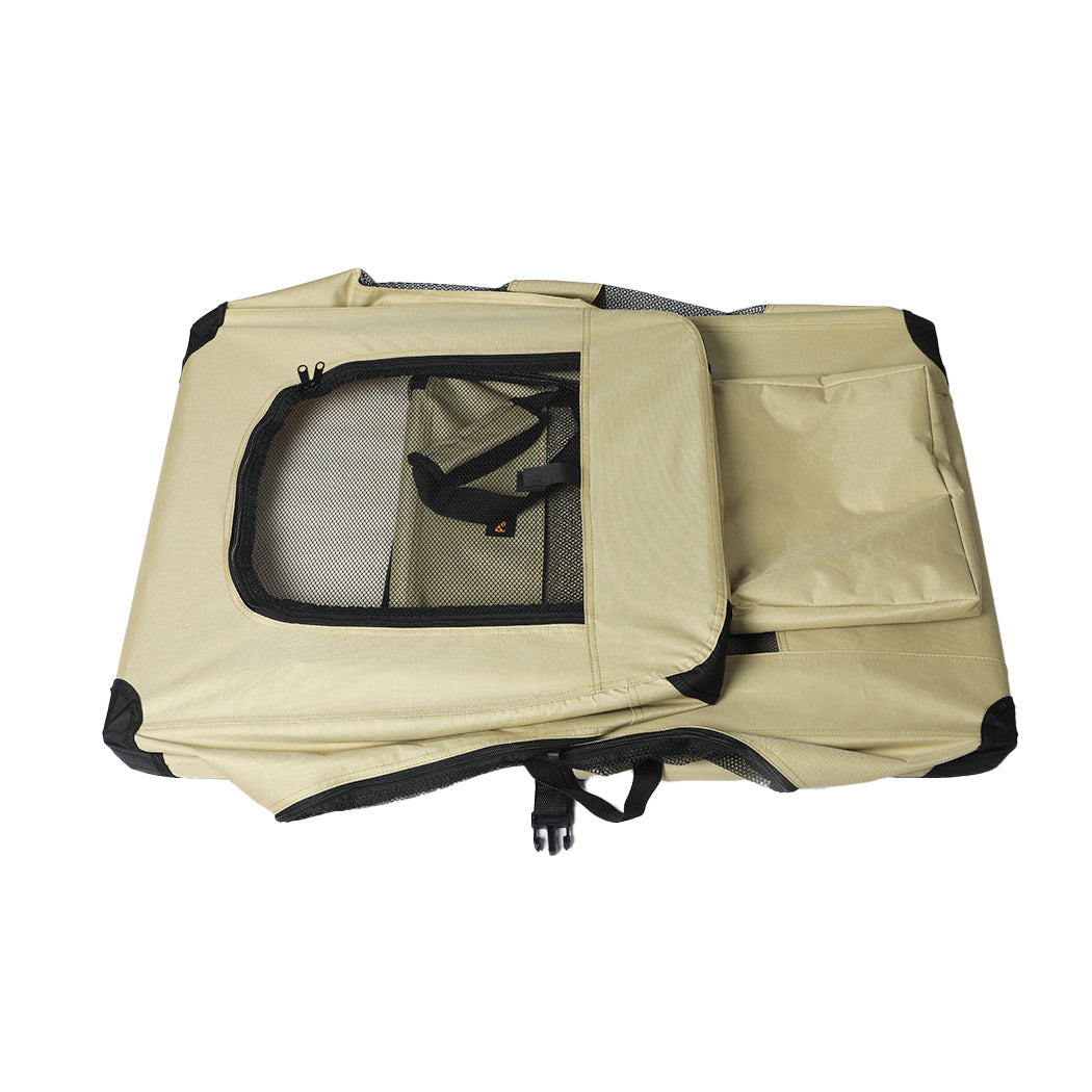 Pet Travel Carrier Kennel Folding Soft Sided Dog Crate For Car Cage Large S