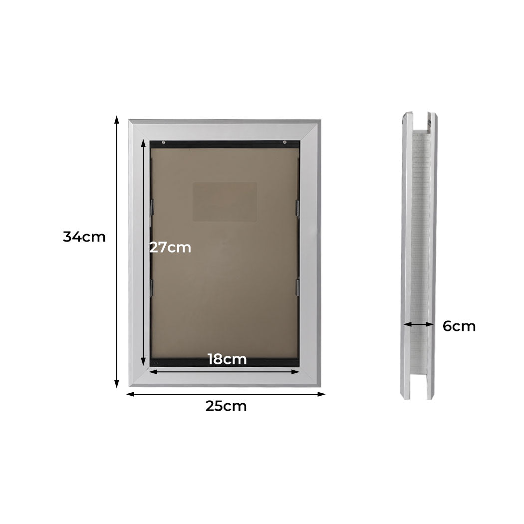 Aluminium Pet Access Door Dog Cat Dual Flexi Flap For Wooden Wall S