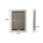 Aluminium Pet Access Door Dog Cat Dual Flexi Flap For Wooden Wall S