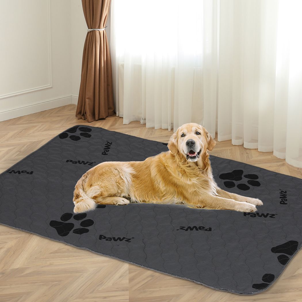 4PC Washable Dog Puppy Training Pad Reusable Cushion King Grey