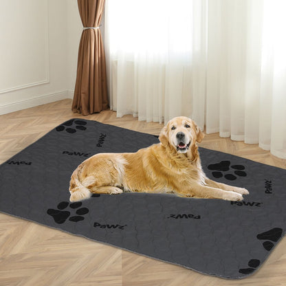 4PC Washable Dog Puppy Training Pad Reusable Cushion King Grey