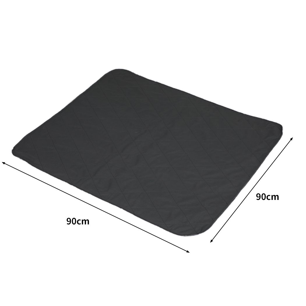 2PC Washable Dog Puppy Training Pad Reusable Cushion Grey