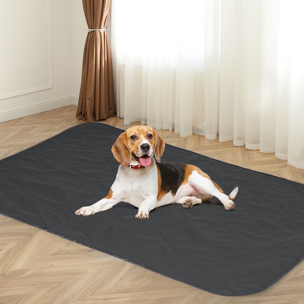 2PC Washable Dog Puppy Training Pad Reusable Cushion Grey