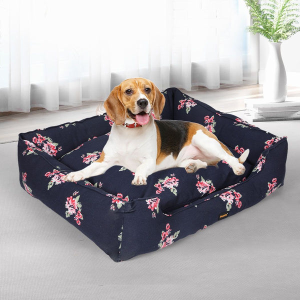  Pet Bed Washable Double-Sided Portable Cushion Mat Indoor Navy XL/XXL/XXXL