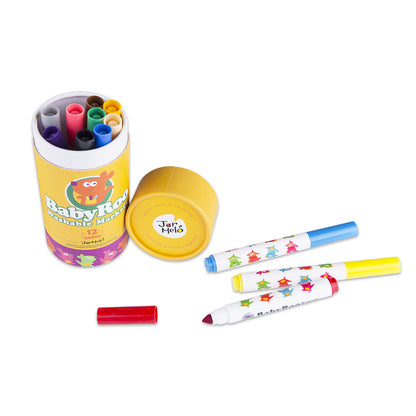 2 X Colouring Wooden Jacob's Ladder with 12 Colours Washable Markers