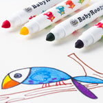 2 X Colouring Wooden Jacob's Ladder with 12 Colours Washable Markers