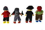 PRICE FOR 4 ASSORTED PIRATE FLEXI DOLL
