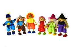 PRICE FOR 6 ASSORTED WIZARD OF OZ FLEXI DOLL