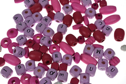YUM YUM DIY ALPHABET BEAD PINK SUGAR BERRY