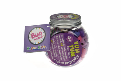 YUM YUM DIY ALPHABET BEAD PURPLE PLUM CRAZY