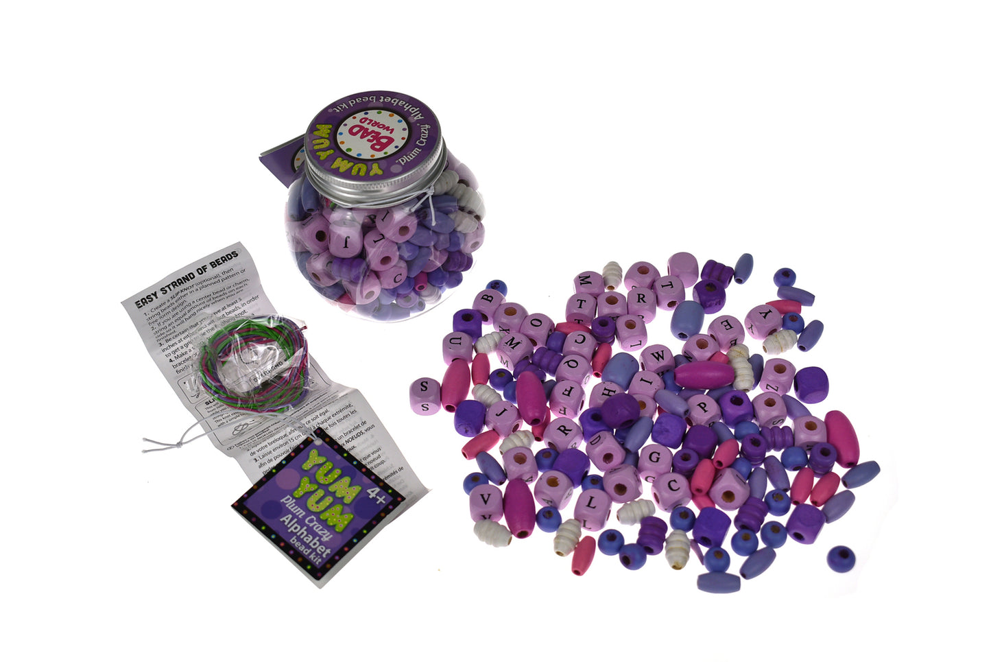 YUM YUM DIY ALPHABET BEAD PURPLE PLUM CRAZY