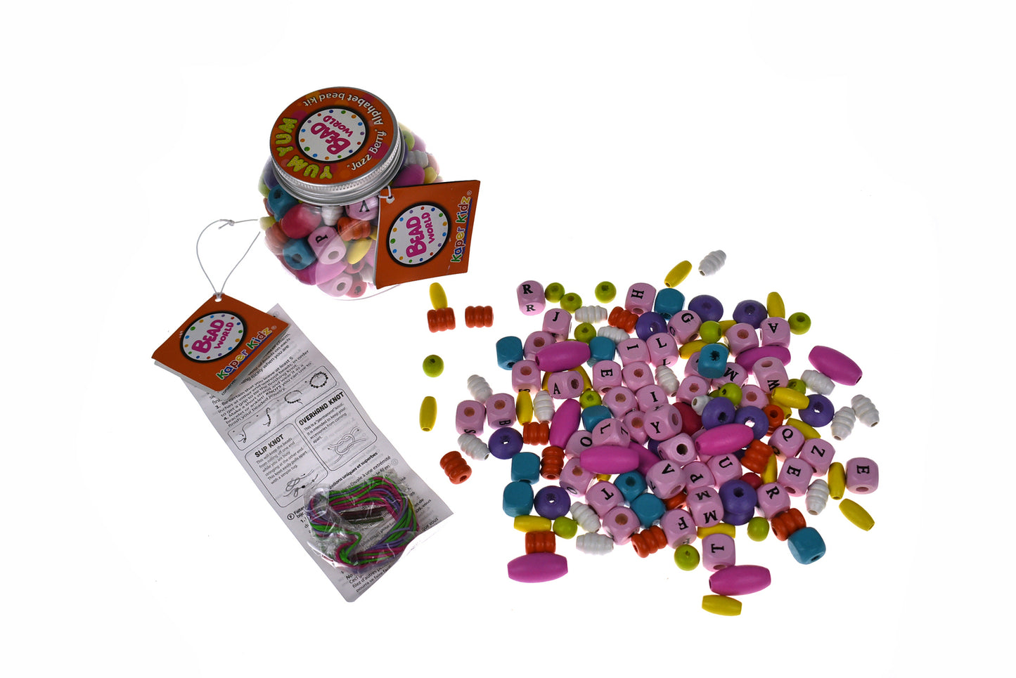 YUM YUM DIY ALPHABET BEAD ORANGE JAZZ BERRY