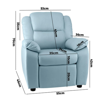 Kids Recliner Children Lounge Chairs Engineered Fabric Couch Armchair