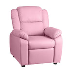 Kids Recliner Chairs Children Lounge Sofa PU Armchair w/ Hidden Storage