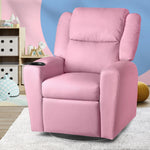 Kids Recliner Sofa Children Lounge Chairs PU Armchair 360 Rotatable