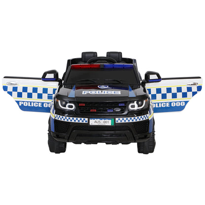 Rigo Kids Ride On police Car Toy Black