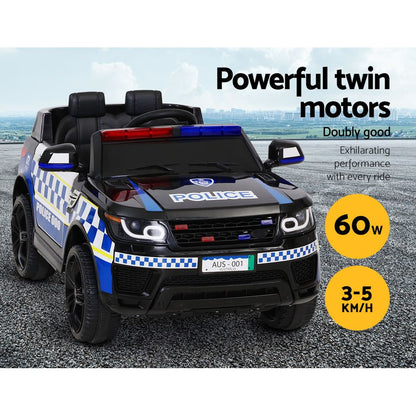 Rigo Kids Ride On police Car Toy Black