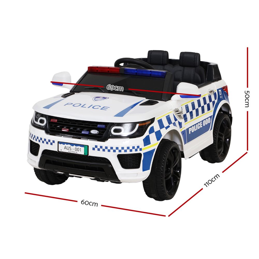 Rigo Kids Ride On police Car Toy White