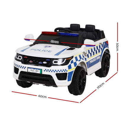 Rigo Kids Ride On police Car Toy White