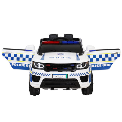 Rigo Kids Ride On police Car Toy White