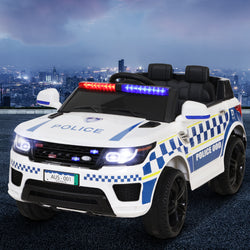 Rigo Kids Ride On police Car Toy White