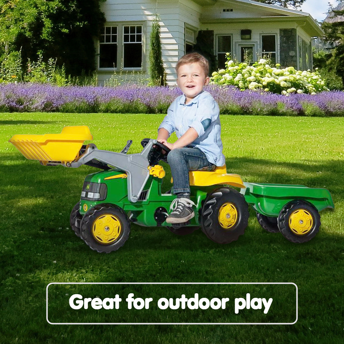  kids ride on tractor with trailer & loader
