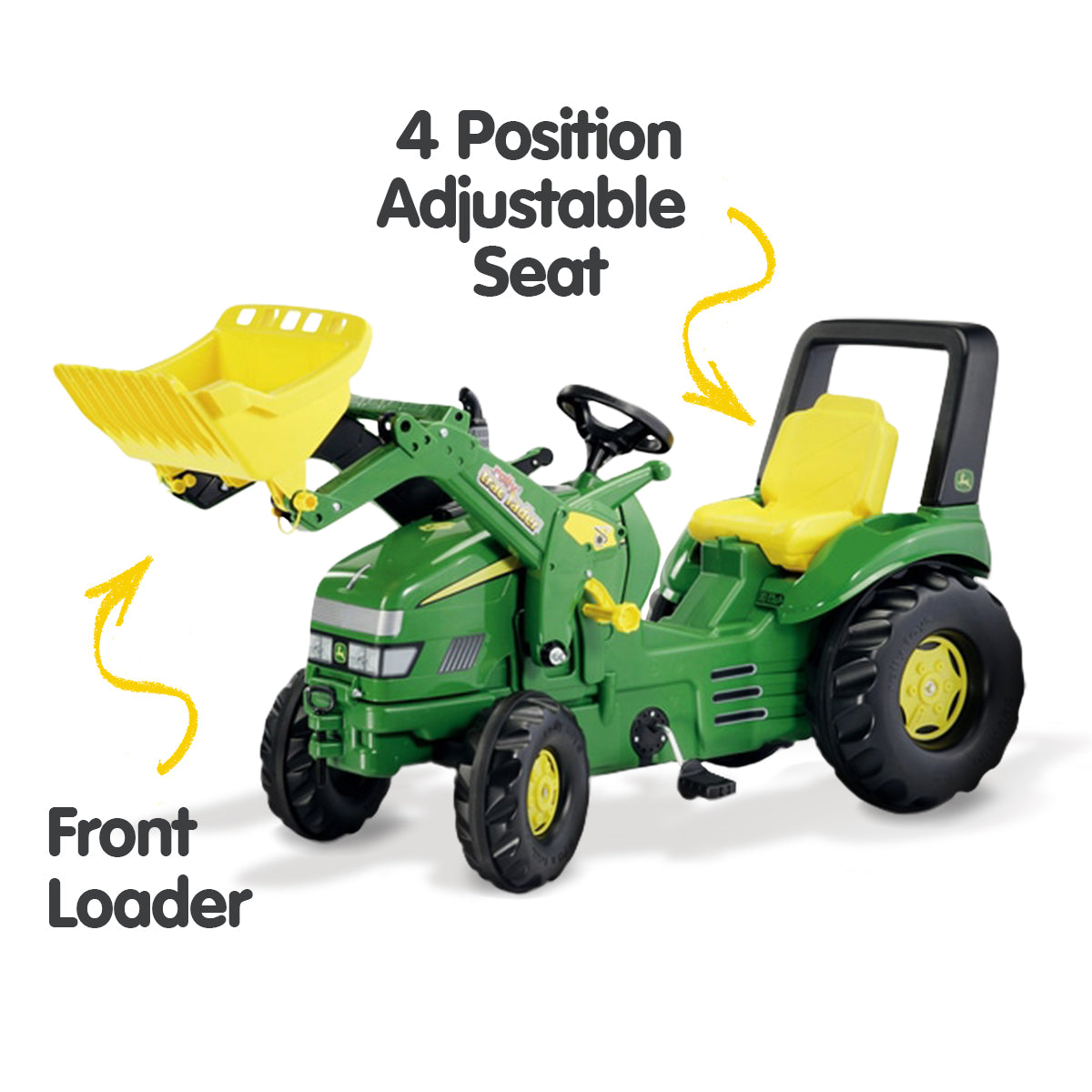 Kids premium ride on tractor with maxi loader