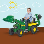 Kids ride on tractor with loader & digger