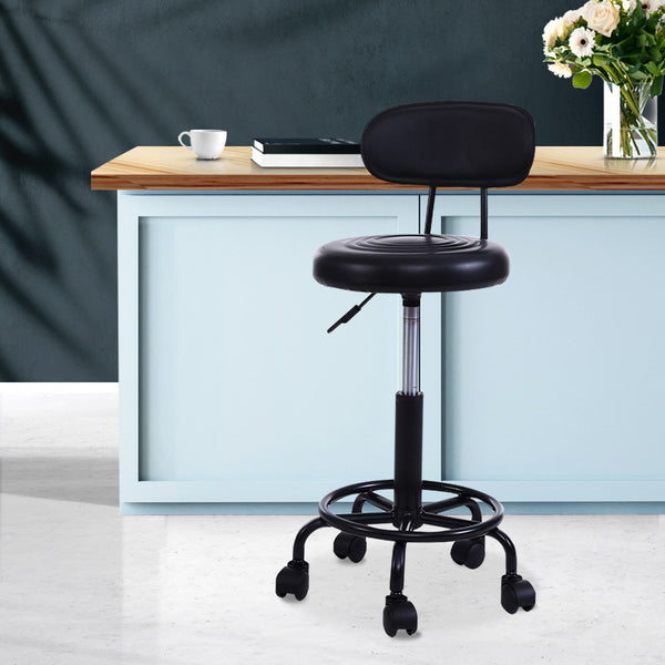  Salon Stool Swivel Barber Chairs Hairdressing Backrest Hydraulic Height