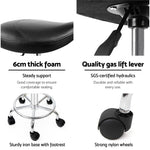 PU Leather Swivel Saddle Salon Chair - Black