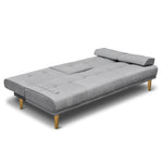 3 Seater Fabric Sofa Bed - Grey