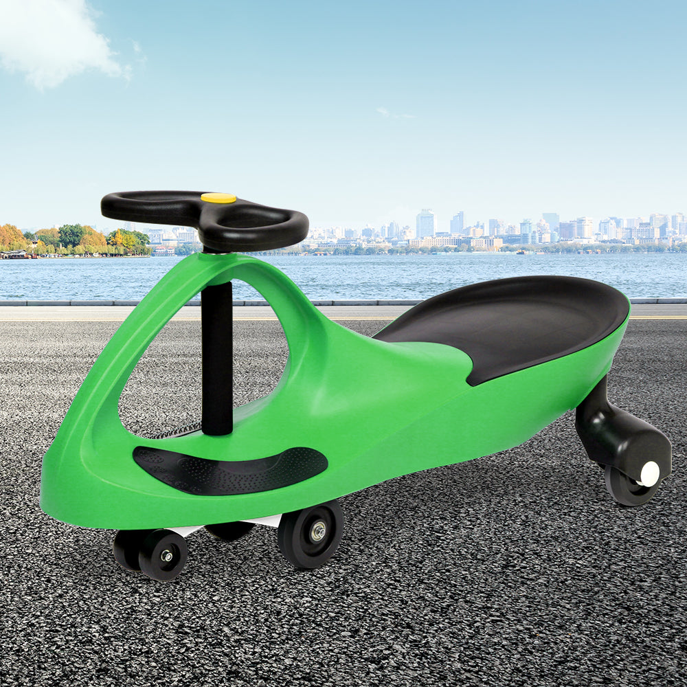 Kids Ride On Swing Car  -Green