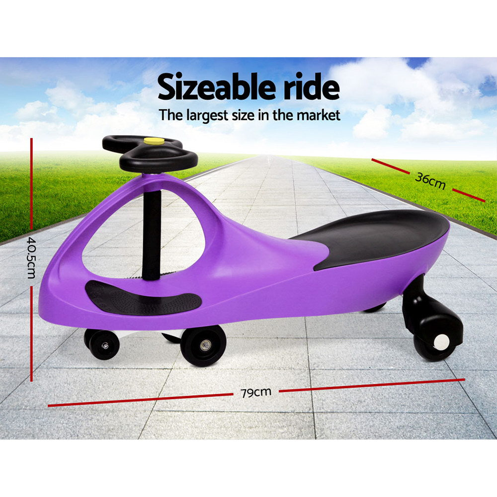 Kids Ride On Swing Car - Purple