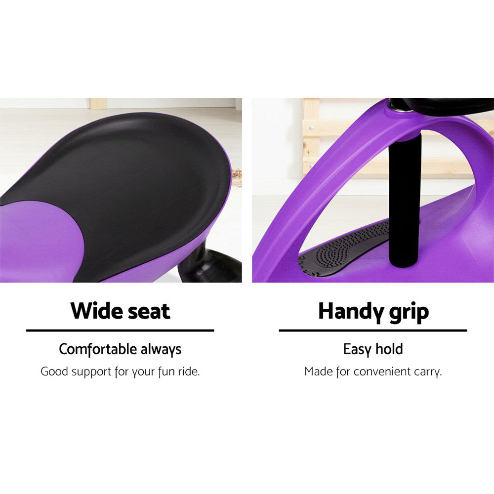 Kids Ride On Swing Car - Purple