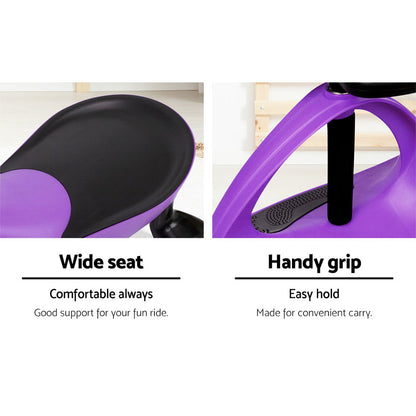 Kids Ride On Swing Car - Purple
