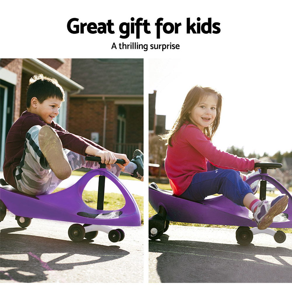 Kids Ride On Swing Car - Purple