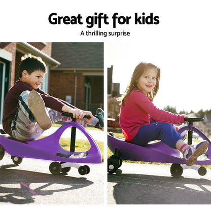 Kids Ride On Swing Car - Purple