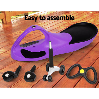 Kids Ride On Swing Car - Purple