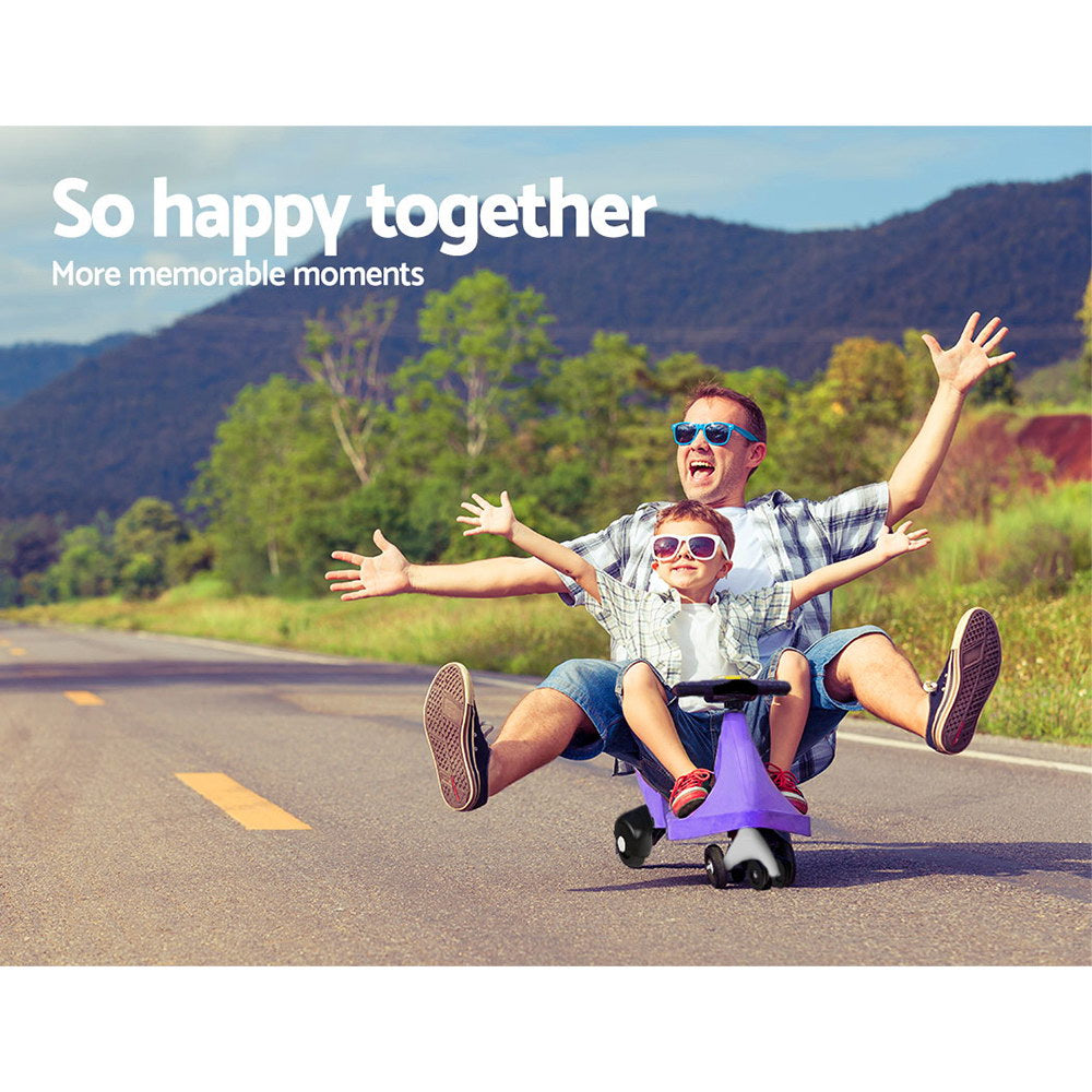 Kids Ride On Swing Car - Purple