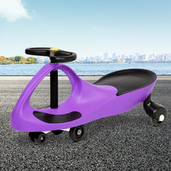 Kids Ride On Swing Car - Purple