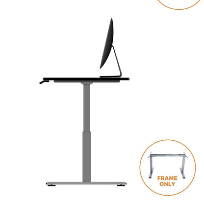 Office Standing Desk Frame Sit Table Leg Motorised Dual Motor Stand Grey(Frame Only)